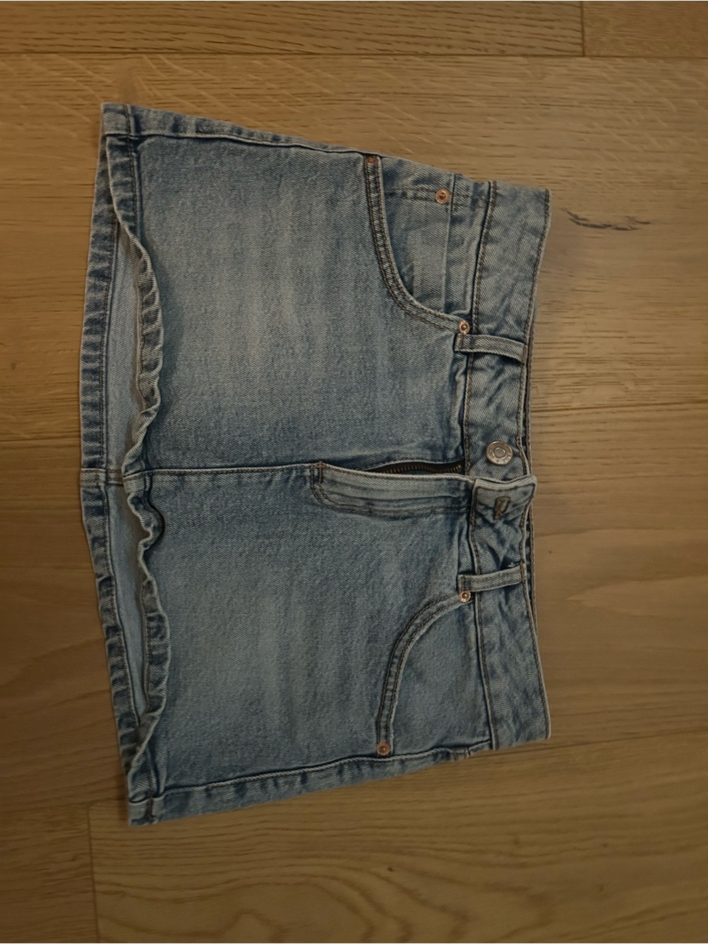 Classic Light Blue Denim Women's jean skirt